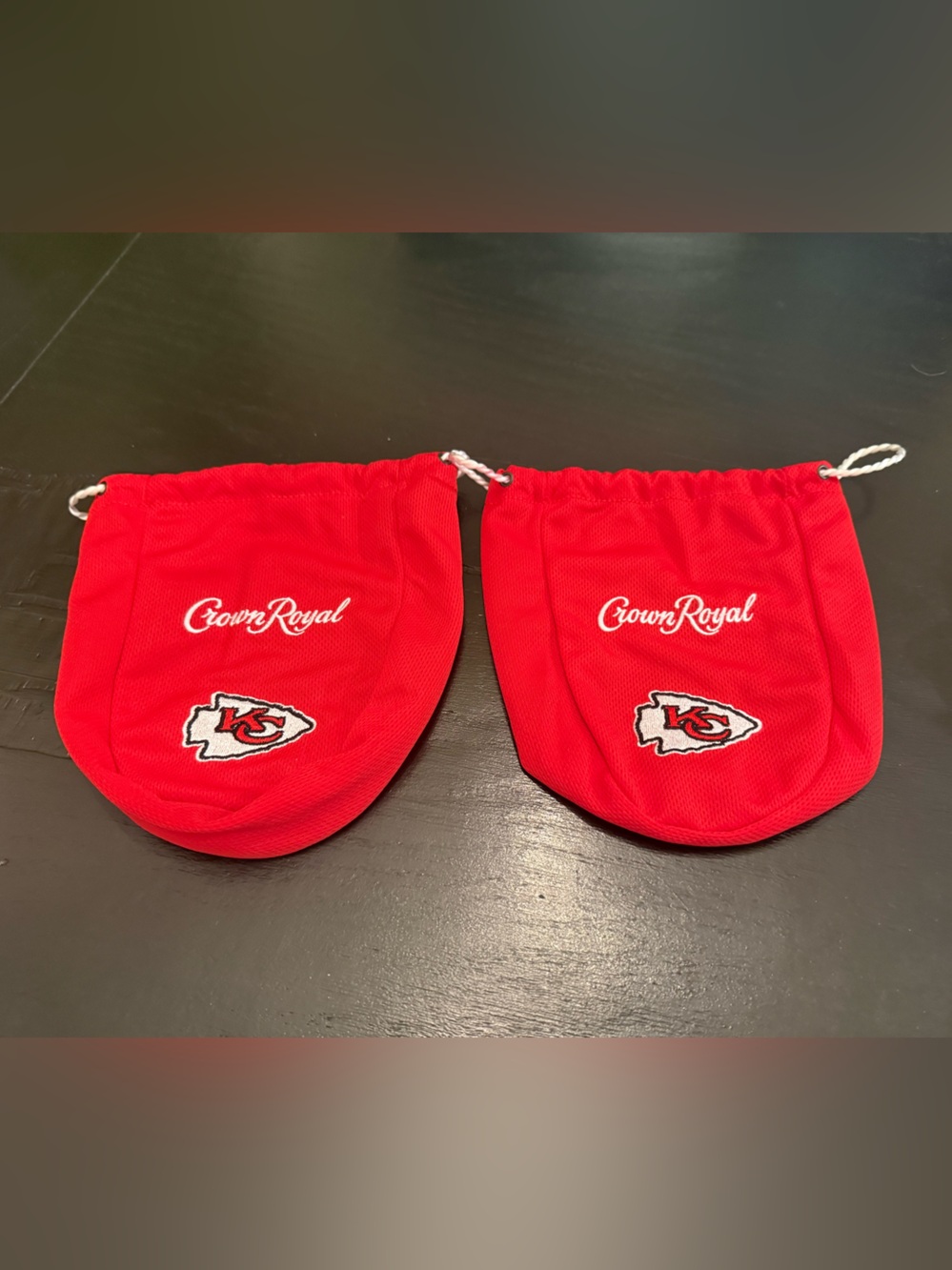 Crown Royal Kansas City Chiefs Red Drawstring Bag - Pair